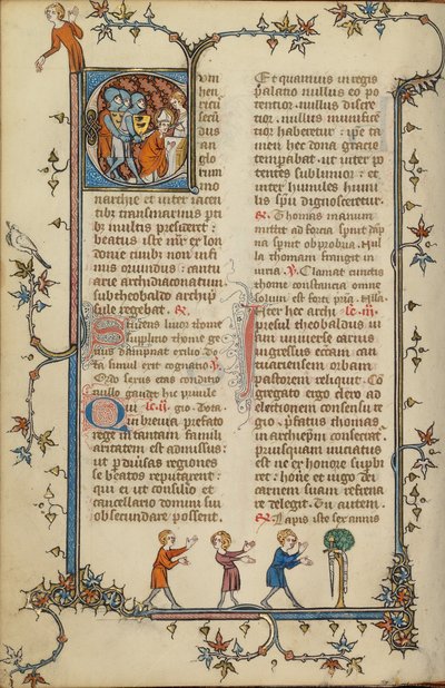 Initial C: The Martyrdom of Saint Thomas Becket by Unknown artist/maker