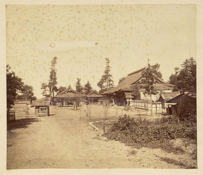 Interior View of an Unidentified Japanese Temple Complex by Unknown artist/maker