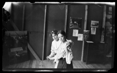 Maigo and Inge Simberg Likely as Models in the Selkäranta Studio by Unknown artist/maker