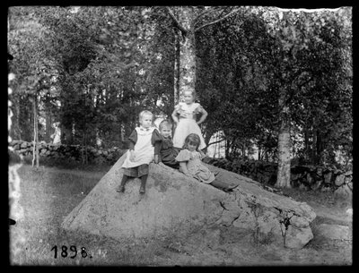 Four Girls in the Park of Niemenlauta Manor by Unknown artist/maker