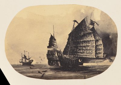 Photographic Copy of a Drawing of a Chinese Junk Ship by Unknown artist/maker