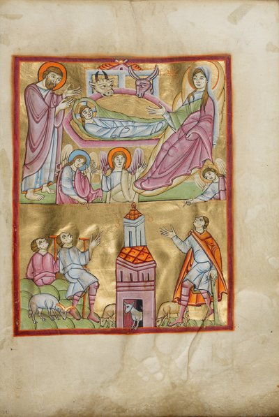 The Nativity and The Annunciation to the Shepherds by Unknown artist/maker