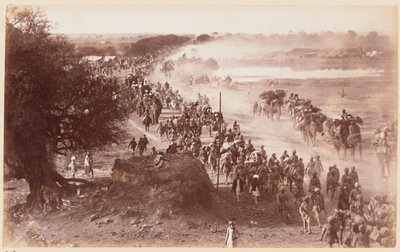 A Mountain Battery on the March during the Delhi Camp of Exercise by Unknown photographer