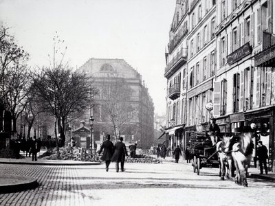 A Rue de Paris with the Ambigu Theatre by Unknown photographer