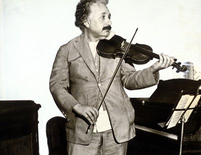 Albert Einstein Playing the Violin by Unknown photographer
