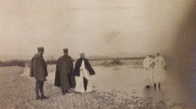 Album of the First World War in Friuli-Venezia Giulia: Officers and Red Cross Nurses Over the River Natisone by Unknown photographer
