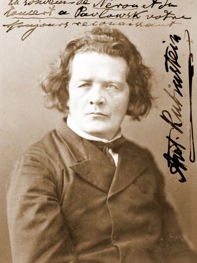 Anton Grigorievich Rubinstein. Russian pianist and composer by Unknown photographer