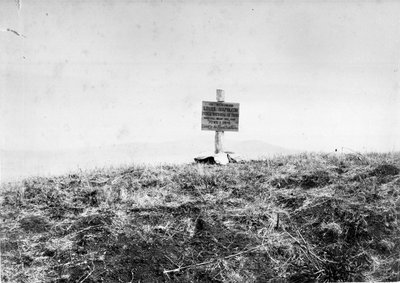 Board erected by the Royal Scots Fusiliers to mark the spot where the Prince Imperial fell, 1879 by Unknown photographer