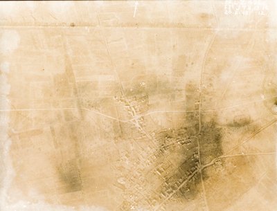 British aerial reconnaissance photographs recording the positions of trenches on the Western Front during the First World War by Unknown photographer