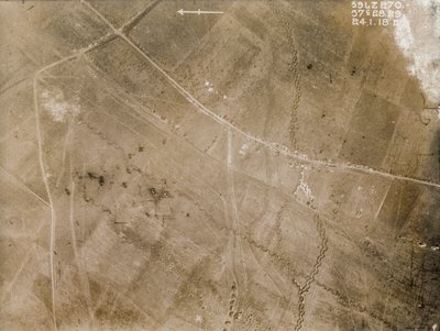British Aerial Reconnaissance Photographs Recording the Positions of Trenches on the Western Front During the First World War by Unknown photographer