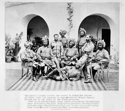 British and Indian officers of the Corps of Guides by Unknown photographer