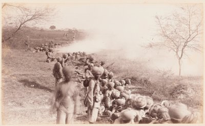 Firing Line of the 14th Regiment of Bengal Infantry (Ferozepore Sikhs), Delhi Camp of Exercise by Unknown photographer