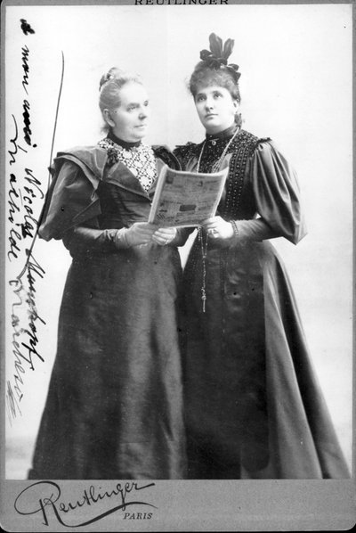 German Singer Mathilde Marchesi and Australian Singer Nellie Melba. Late 19th century Photography by Unknown photographer