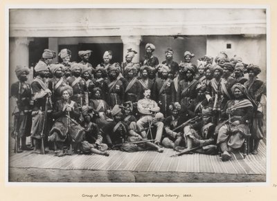Group of Native Officers and men, 20th Punjab Infantry by Unknown photographer