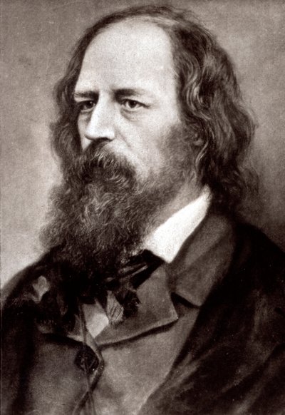 Half-length portrait of the famous English poet Alfred Tennyson by Unknown photographer