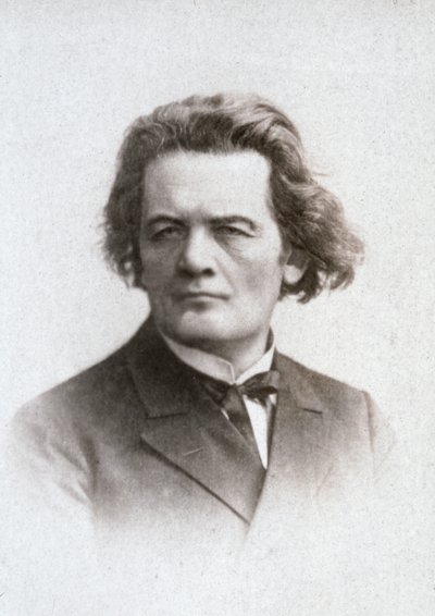Half-length portrait of Anton Grigorevic Rubinstein by Unknown photographer