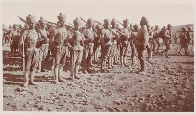 Indian Army soldiers parading during operations in Waziristan by Unknown photographer