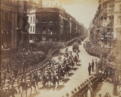 Indian cavalry parading during the Diamond Jubilee celebrations by Unknown photographer