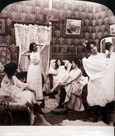 Interior of a brothel at the end of the 19th century by Unknown photographer