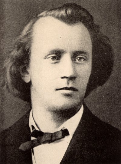 Johannes Brahms (1833-1897) German composer, halftone in 1866 by Unknown photographer