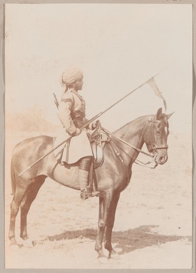 Lance Daffadar Sultan Khan, Indian Cavalry, Drill Order, Delhi by Unknown photographer