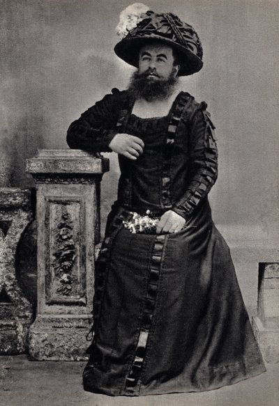 Les Monsters, the bearded woman. Late 19th century, Paris. Coll. Selva. by Unknown photographer
