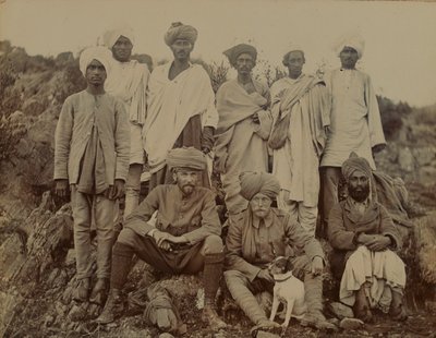 Lieutenant S Edwardes with His Dog Biddy, circa 1895 by Unknown