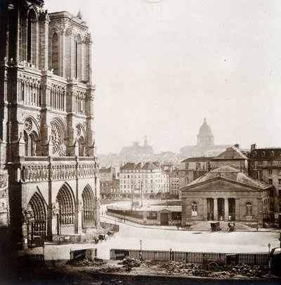 Notre Dame de Paris and the Square, Late 19th Century by Unknown photographer