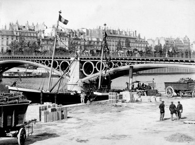 Paris: The Carrousel Bridge and the Docks by Unknown photographer