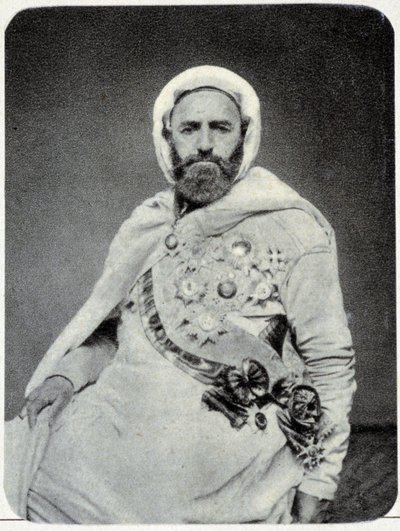 Portrait of Abd-el-Kader in 1875 - Photograph by Unknown photographer