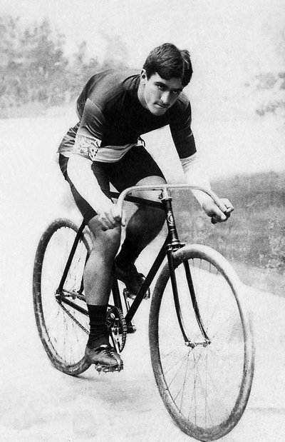 Portrait of Edmond Jacquelin (1875-1928), French cyclist nicknamed 