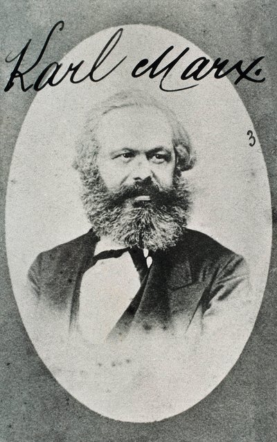 Portrait of German philosopher and economist Karl Marx by Unknown photographer