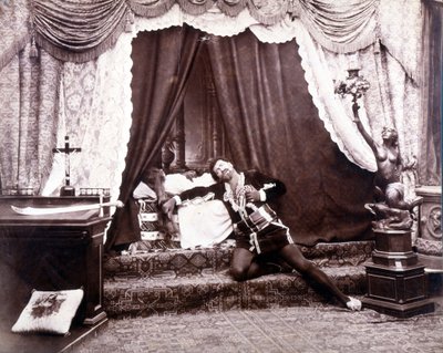 Portrait of Italian tenor Francesco Tamagno (1850 - 1905) in the last act of Otello by Giuseppe Verdi by Unknown photographer