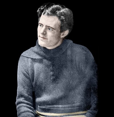 Portrait of Jack London, American novelist by Unknown photographer