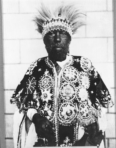 Portrait of Menelik II (1844 - 1913) King of Ethiopia. by Unknown photographer