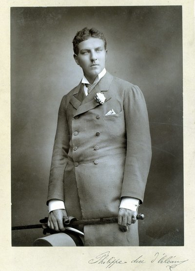 Portrait of Philippe, Duke of Orleans, young man by Unknown photographer