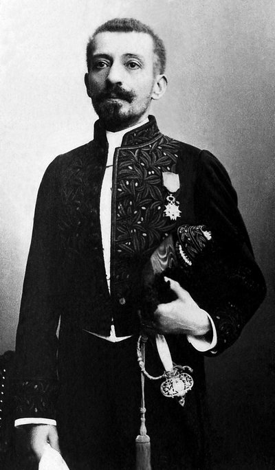 Portrait of Pierre Loti (1850-1923), Novelist and Officer of the French Navy, in an Academic Costume by Unknown photographer