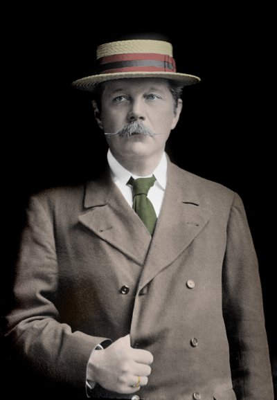 Portrait of Sir Arthur Conan Doyle (1859-1930), English writer, creator of the character of Sherlock Holmes. by Unknown photographer