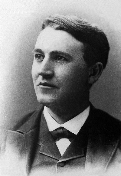 Portrait of Thomas Alva Edison, American businessman and inventor. by Unknown photographer