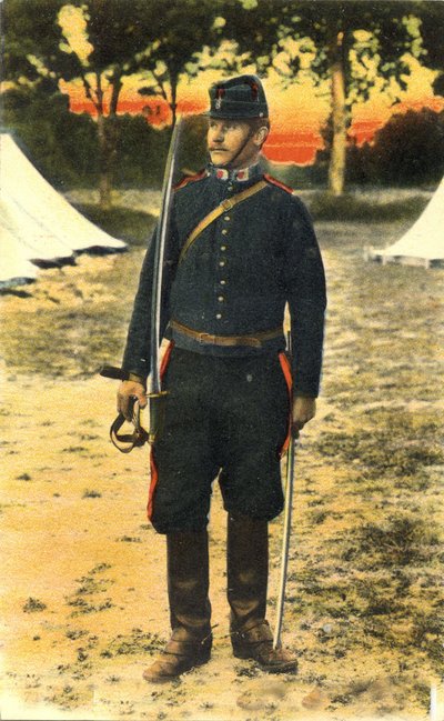 Portrait of a Gunner on Duty During the First World War (1914-1918) by Unknown photographer