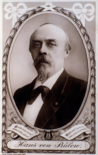Portrait of German Director and Pianist Hans von Bulow by Unknown photographer