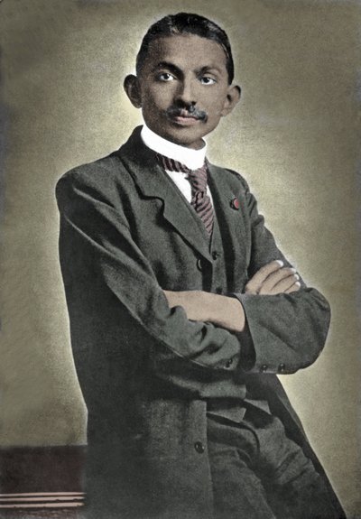 Portrait of Mohandas Karamchand Gandhi, Indian political and spiritual leader by Unknown photographer