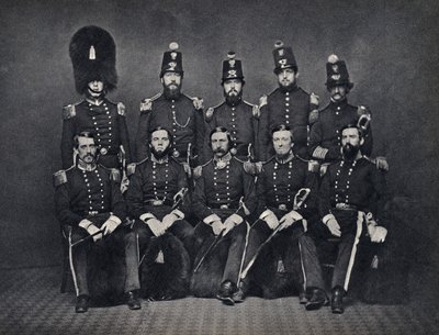 Portrait of the Officers of the Belgian National Guard by Unknown photographer
