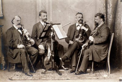Portrait of the members of the Joachim quartet, c. 1900 by Unknown photographer