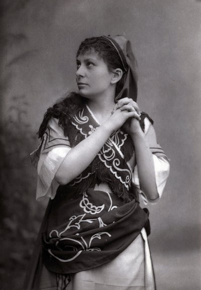 Portrait of the soprano Elisabeth Janvier in Le Tribut de Zamora by Charles Gounod in 1881. by Unknown photographer