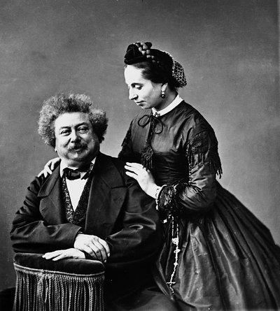 Portrait of the writer, Alexandre Dumas with his daughter by Unknown photographer