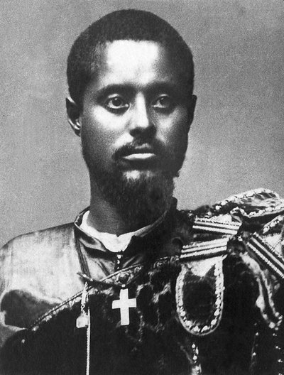 Ras Makonnen (Mekonnen Welde Mikael) (Abba Qagnew), Ras of Abyssinia, commander-in-chief of the Ethiopian army, viceroy of Harar in 1887. by Unknown photographer