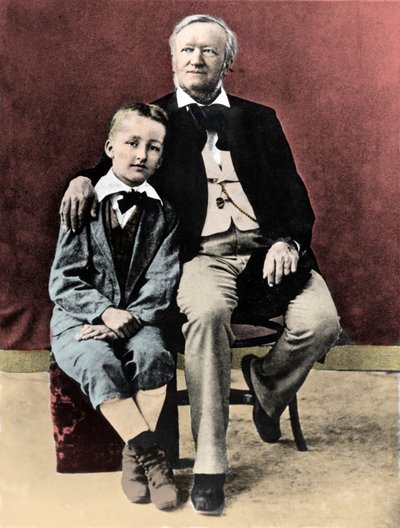 Richard Wagner with his son Siegfried Wagner circa 1880 by Unknown photographer