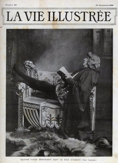 Sarah Bernhardt in the Role of Hamlet by Shakespeare - Cover of the Illustrated Life of 1899 by Unknown photographer