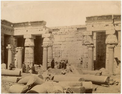 Second Courtyard of Mortuary Temple of Ramesses III, North Side, Medinet Habu, Egypt by Unknown photographer